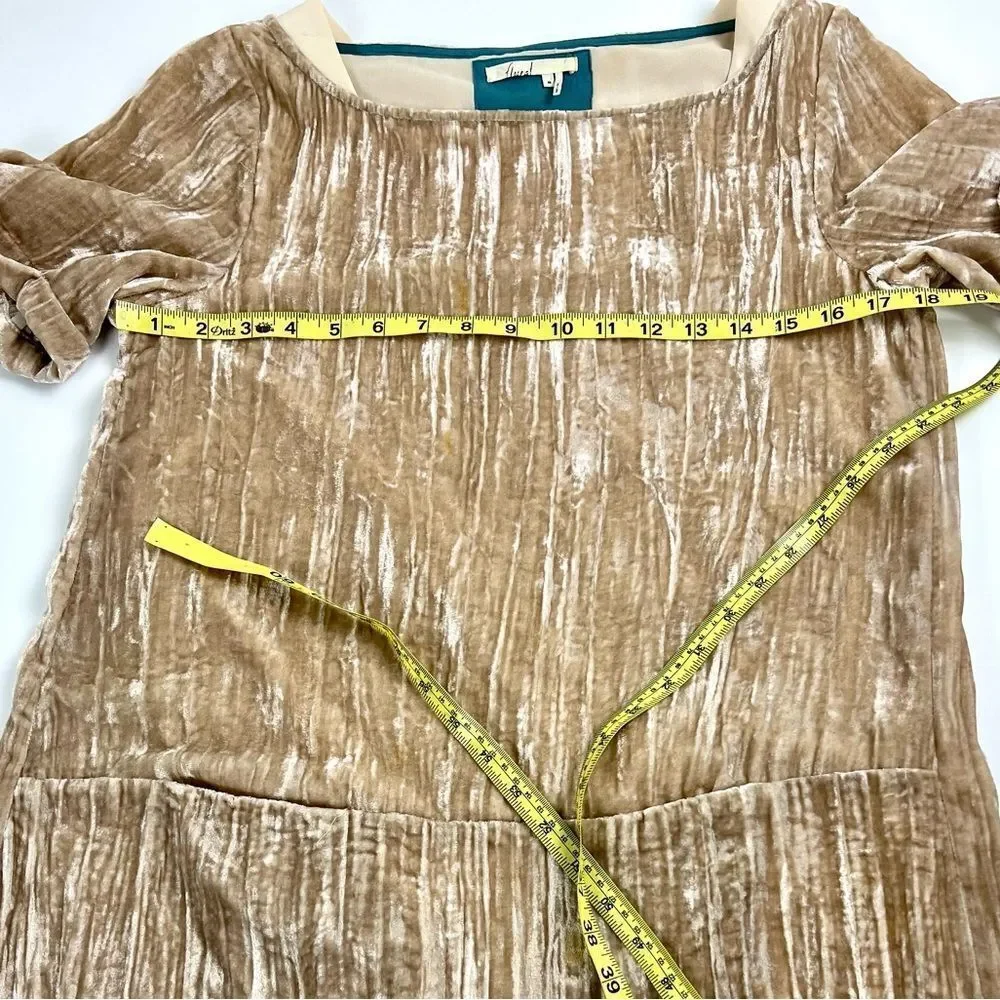 Anthropologie Floreat Crushed Velvet Dress